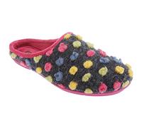 Sleepers Womens/Ladies Amy Spotted Knit Mule Slippers (4 UK) (Fuchsia/Multi)