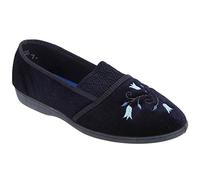 Sleepers Womens/Ladies Inez Gusset Throat Patterned Slippers (6 UK) (Navy Blue)