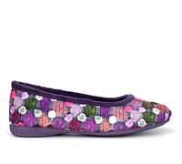 Sleepers Womens Samira Ballerina Slippers with Memory Foam Insole and Rubber Sole Purple 5 UK