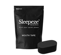 Sleepeze Remedies Mouth Tape for Sleeping x 60, Black Fabric Sleep Tape, Strong but Gentle Adhesive Mouth Tape, Anti Snoring Aid for Women and Men, Sleep Strips That Improves Nasal Breathing