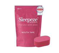 Sleepeze Remedies Mouthtape 30 Pack, Pink Fabric Anti Snore Mouth Strips for Sleeping, Anti Snoring Tapes, Sleep Strip for Sleeping, Snoring Aid for Women and Men, Improves Nose Breathing, Sleep Tape