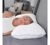 SleepGenie Adjustable Orthopaedic Pillow with Unique Customizable Air Pocket Technology for Spine Alignment, Deep Rest & Morning Freedom - Includes 1 Pillowcases - Pack of 1 Pillow