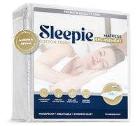 Sleepie%100 Waterproof Mattress Protector - Machine Washable Cotton Mattress Cover for Bed, Fitted Cooling Mattress Pad, Smooth Soft Noiseless Bed Sheets (King)