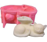 Sleeping Angel Dog Silicone Mold，Silicone Pet with Wings Mold for Candles, DIY Candle Mould,Wax Epoxy Resin Casting Soapbar Mold for Scented Candle (Cat)