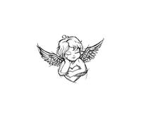 Sleeping Angel Herbal Tattoo Sticker Female Collarbone Sexy Personality Tattoo Sticker Waterproof And Realistic