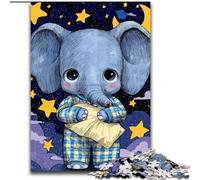 Sleeping Baby Elephant 1000 Pieces Jigsaw Puzzles For Teens And Adults, Educational Games Home Decoration Deal As Gifts for The Whole Family (26x38cm)