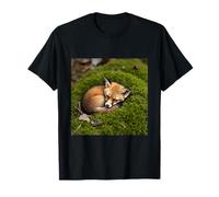 Sleeping Baby Fox Forest Wildlife Nature Graphic T-Shirt