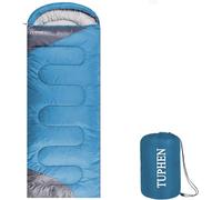 Sleeping Bag - 3-4 Seasons Camping Sleeping Bags for Adults for Hiking, Backpacking, Cold Weather & Warm Lightweight Travel Gear (Lake blue-gray, Single 86.61''x31.49'')