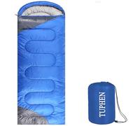 Sleeping Bag - 3-4 Seasons Camping Sleeping Bags for Adults for Hiking, Backpacking, Cold Weather & Warm Lightweight Travel Gear (Blue-grey, Single 86.61''x31.49'')