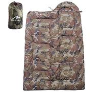 Sleeping Bag Adult, Camo Sleeping Bag, Waterproof Camo Sleeping Bag With Compression Sack, 4 Season Warm & Cool Weather, Portable Camo Sleeping Bag For Hiking, Camping, Mountaineering