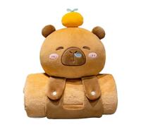 Sleeping Bag Blanket, Nap Mats for Preschool, Portable Cute Soft Capybara Kids Blanket, Multi-Purpose Comfortable Bed Throw, Travel Pillow for Offices, School, Travel