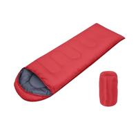 Sleeping Bag Camping Sleeping Bag Warm 4 Season Lightweight Envelope Backpacking Outdoor Mummy Cotton Winter Sleeping Pad For outdoor use(Red)