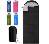 Sleeping Bag for Adults 3-4 Seasons Ultralight, Black 0.95kg