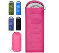 Sleeping Bag for Adults 3-4 Seasons Ultralight Rose Red 0.95kg