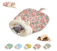 Sleeping Bag for Cats, Cozy Self Warming Cat Sleeping Bag for Indoor Cats, 360° Wrap Cat Hideaways Pet Snuggle Sack for Sleeping Relax Play (Pink)