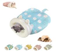 Sleeping Bag for Cats, Cozy Self Warming Cat Sleeping Bag for Indoor Cats, 360° Wrap Cat Hideaways Pet Snuggle Sack for Sleeping Relax Play (Blue)