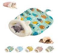 Sleeping Bag for Cats, Cozy Self Warming Cat Sleeping Bag for Indoor Cats, 360° Wrap Cat Hideaways Pet Snuggle Sack for Sleeping Relax Play (Green)