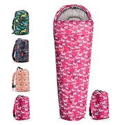 Sleeping Bag For Kids Camping Gear Travel Essential Insulated Warm Lightweight Hiking Indoor Outdoor All Season Spring Summer Fall YMER ((130+25) x 60/40 cm, Unicorn)