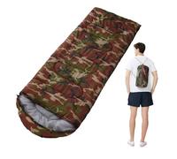 Sleeping Bag Four season universal double splicing outdoor adult camping travel sleeping bag(Camouflage 0.95kg)