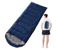 Sleeping Bag Four season universal double splicing outdoor adult camping travel sleeping bag(Tibetan green 0.95kg)