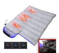 Sleeping Bag Heated with Compression Bag, Cotton Mummy Electric Heating Sleeping Bag for Adults, Lightweight Envelope Style Camping Heater Blanket for Camping, Backpacking,Hiking