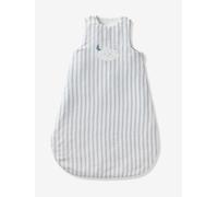 Sleeping Bag in Cotton Muslin for Babies, IN THE CLOUDS striped blue