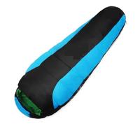 Sleeping Bag Jungle King Thickening Fill Four Holes Cotton Sleeping Bags Fit for Winter Thermal Thickness Camping Travel For outdoor use(Blue 1150g)