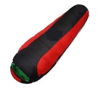Sleeping Bag Jungle King Thickening Fill Four Holes Cotton Sleeping Bags Fit for Winter Thermal Thickness Camping Travel For outdoor use(Red 1150g)