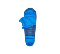 Rab Men's Ascent -6°C Down Sleeping Bag - Lightweight Warm Mummy Sleeping Bag for Camping & Backpacking - Tempest Blue/Maya Blue - Regular, Left Zip