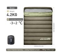 Sleeping Bag Person Camping Sleeping Bag Four Seasons Portable Winter Sleeping Bag for Outdoor Camp Travel Hiking For outdoor use(Brown 4.2kg)