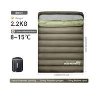 Sleeping Bag Person Camping Sleeping Bag Four Seasons Portable Winter Sleeping Bag for Outdoor Camp Travel Hiking For outdoor use(Brown 2.2kg)