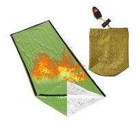 Sleeping Bag Waterproof - Portable Survival Blanket, Survival Weatherproof Rescue Sleeping Blankets | Stable Lightweight Thick Portable Windproof, Thick Portable Camping Bags for Outdoor Activities
