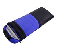 Sleeping Bag White Goose Down Adult Envelope Sleeping Bag Single Person Outdoor Camping Portable(Blue black 800g)