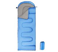 Sleeping Bag With Hood, 3 Season Waterproof Warm Lightweight Rectangular Envelope Camping Sleeping Bag for Adults Camping, Hiking, Backpacking, Traveling, Outdoor & Indoor Activities(Blue)