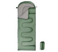 Sleeping Bag With Hood, 3 Season Waterproof Warm Lightweight Rectangular Envelope Camping Sleeping Bag for Adults Camping, Hiking, Backpacking, Traveling, Outdoor & Indoor Activities(Green)