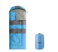 Sleeping Bags, Backpacking Camping Sleeping Bag for Adults Kids, 3 Season Warm & Cool Weather, Lightweight Waterproof Sleeping Bags with Compression Sack for Indoor Outdoor Camping Traveling（Blue）