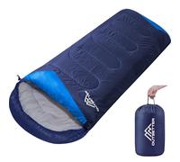 Sleeping Bags for Adults 3 Season Backpacking Lightweight Waterproof Cold Weather Sleeping Bag for Kids Warm Camping Hiking Outdoor Travel Hunting with Compression Bags Navy Blue