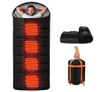 Sleeping Bags For Adults Heated Sleeping Bag 4 Season Sleeping Bag Water Resistant Lightweight Compact Bag Outdoor Camping Comfortable Sleeping Sackfor Kids Teens Adults Hiking Black