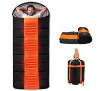 Sleeping Bags For Adults & Kids Heated Sleeping Bag 4 Season Sleeping Bag Water Resistant Lightweight Compact Bag Outdoor Camping Comfortable Sleeping Sackfor Kids Teens Adults Hiking Orange