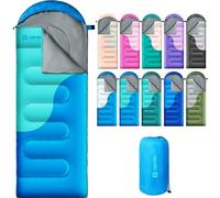 Sleeping Bags for Adults&Kids,Lightweight Waterproof Warm Weather Sleeping Bag,Compact Portable Sleeping Bag for Camping,Essentials Gear for Camping Hiking Outdoor Travel - Azure