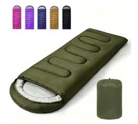 Sleeping Bags for Adults & Kids Sleeping Bag for 3-4 Season, Adult Blanket, Ultralight Carry Bag, Lightweight Compact, Soft for Outdoor Camping, Travel, Hiking (Green Plush Comfort 0-18°C)