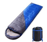 Sleeping Bags for Adults Rectangular, Envelope Warm Single 4 Seasons Sleeping Bag, Lightweight, Compact, for Camping, Indoor-Outdoor, 190 * 75cm, with Compression Sack