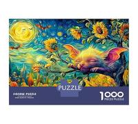 Sleeping Bat 1000 Pieces Puzzle for Adults And Children Colorful Forest with Extra Fun Challenges Colourful Creativity Gift Giving 70x50cm/1000pcs