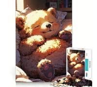 Sleeping Bear Cub 1000 Piece Jigsaw Puzzles for Adults Jigsaw Logic Toy Indoor Play Precision Cut Cherished Gift 38x52cm