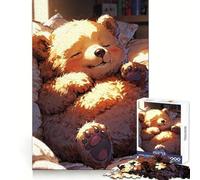 Sleeping Bear Cub Hard Jigsaw Puzzle for Adults 1000 Pieces Logic Toy Family Bond Precision Cut Warm Surprise 38x26cm