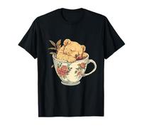 Sleeping Bear Cup Floral Napping Sleeping Animal Bear Lover T-Shirt