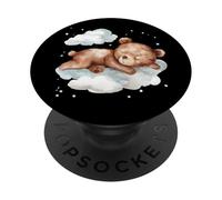 Sleeping Bear Cute Bear Sleeping Sleepy Bear Cloud Napping PopSockets Adhesive PopGrip