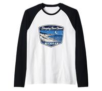 Sleeping Bear Dunes Michigan National Park Travel Nature Raglan Baseball Tee