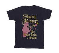 Sleeping Beauty Boy's Once Upon A Dream Cotton T-Shirt in Navy | Size: 9 Years Sleeping Beauty Navy 9 Years