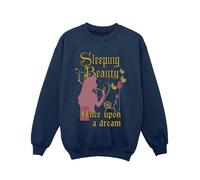 Sleeping Beauty Girl's Once Upon A Dream Sweatshirt in Navy | Size: 12-13 Years Sleeping Beauty Navy 12-13 Years